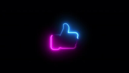 abstract neon background of neon like sign fast moving blue and pink rays to both sides 4k - Powered by Adobe