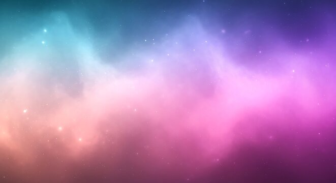 Colorful nebula with stars in outer space abstract