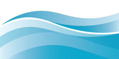 Blue and white business wave banner background. vector