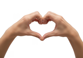 Hands Forming Shape of Heart Isolated Gesture of Love and Affection on Background, Sign of Endearment