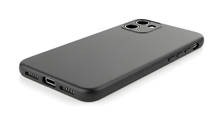 Modern smartphone with triple camera and sleek design isolated on white