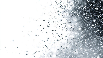 Obraz premium Falling Snow and Snowflakes Overlay on White Background