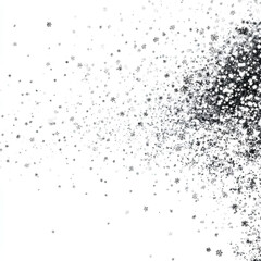 Obraz premium Falling Snowflakes Overlay, Realistic Snowfall Effect on white Background