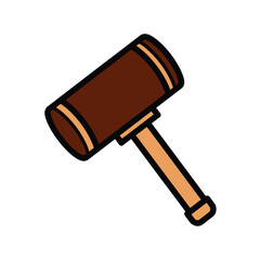 Brown wooden gavel, a symbol of law, justice, authority, and decision making in legal and auction settings