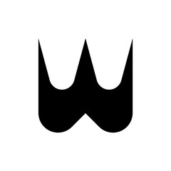 Letter W logo. Logo design. Template elements. Geometric abstract logo