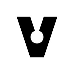Letter V logo. Logo design. Template elements. Geometric abstract logo