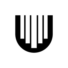 Letter U logo. Logo design. Template elements. Geometric abstract logo