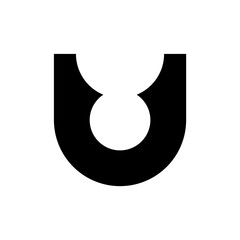Letter U logo. Logo design. Template elements. Geometric abstract logo