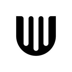 Letter U logo. Logo design. Template elements. Geometric abstract logo