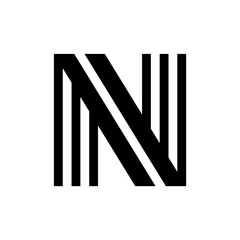 Letter N logo. Logo design. Template elements. Geometric abstract logo