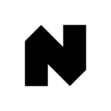 Letter N logo. Logo design. Template elements. Geometric abstract logo