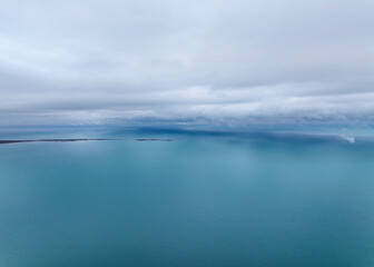 Aerial photography of Erlangjian Scenic Area in Qinghai Lake, Qinghai Province