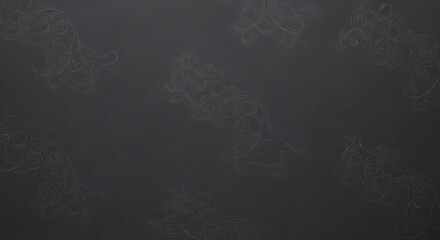 Faint swirling patterns on a dark gray textured background