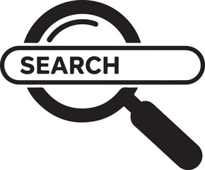 Search Icon Magnifying Glass Symbol
Magnifying Glass Search Bar Vector
Search Button Icon in Black and White