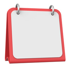 Empty calendar. 3D calendar. 3D illustration.