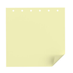 3D notepad. Sticky note. 3D illustration.