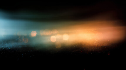 Fototapeta premium light leak overlay effect with blur warm light leaks, retro noisy film texture light leak flare on black background, abstract film burn background Stock Illustration