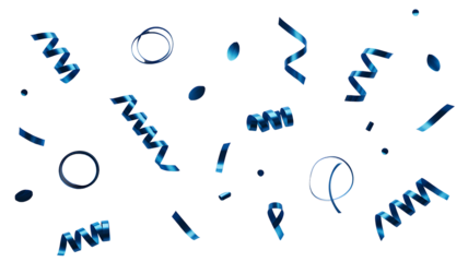 Abstract blue light streaks and circles on a dark background