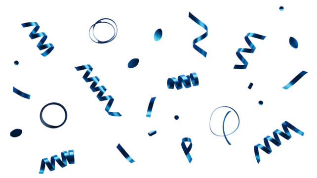 Abstract blue light streaks and circles on a dark background