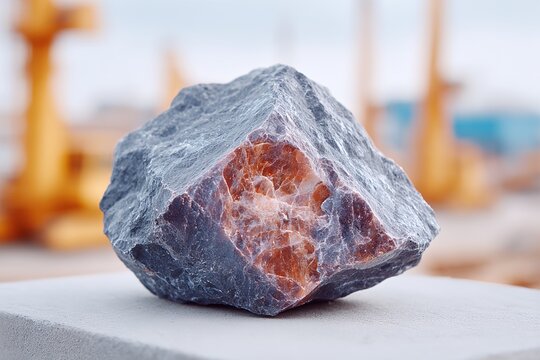 Large rock with a red spot on it