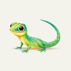 Fototapeta premium Cute Cartoon Lizard Vector Illustration