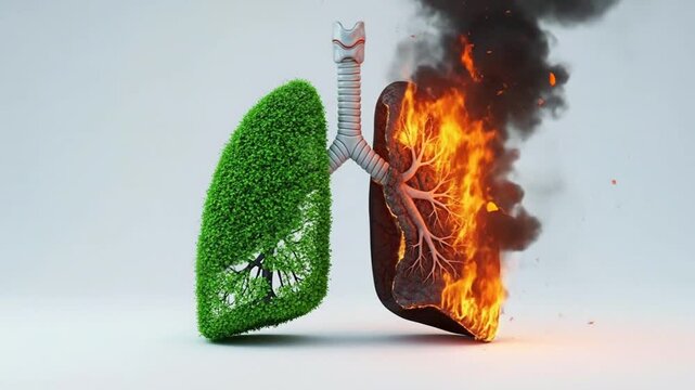 Progressive Deterioration of Pulmonary Health: An Animated Visual Representation