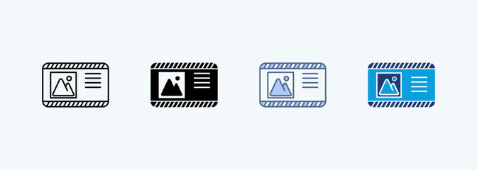 Postcard Multiple Style Icon Collection