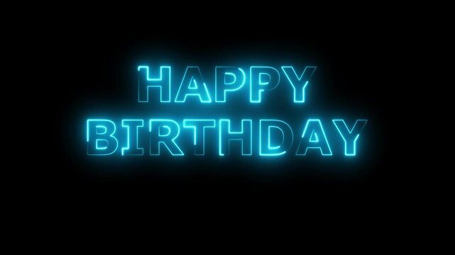 Happy birthday, congratulation multicolored iridescent tex. Happy birthday .4k