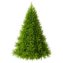 Green Christmas Tree Isolated on Transparent Background