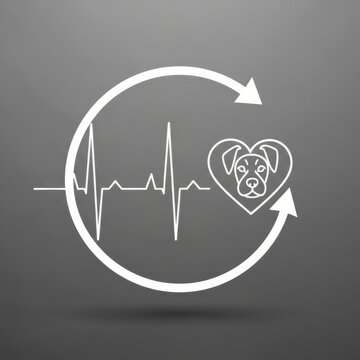 Canine Care: A Symbolic Representation of Heartbeat and Compassionate Animal Health Service