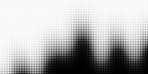 Fototapeta premium Halftone dotted abstract background. Grain gradient texture background with dots. Noise Stipple pointillism pattern. Sand, grain, grunge stipple effect. Abstract texture, vector illustration. modern