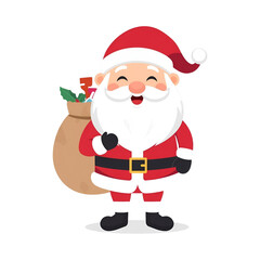 santa claus with a bag