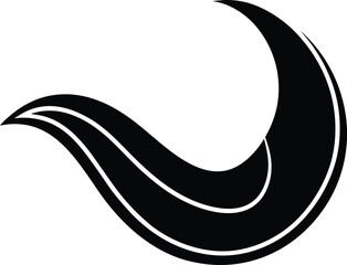 Soft minimal flow line art transparent background