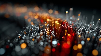 fiber optics background with lots of light spots