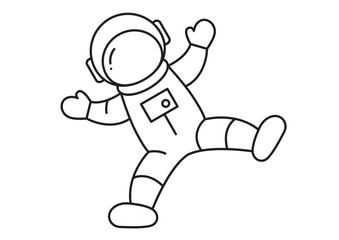 宇宙飛行士のシンプルなアイコン