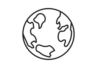 シンプルな地球のアイコン
