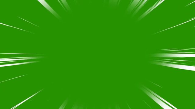 Anime Speed Line Background Animation Green Screen Effect Video Dynamic Motion Lines Chroma Key Overlay Fast Action Manga Style Video