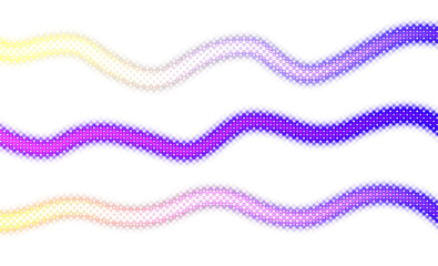 Abstract glowing neon halftone colour gradient shape backdrop overlay PNG. Glowing neon light flow blurred halftone backdrop with color gradient shape. Light leaks overlay with film grain texture.