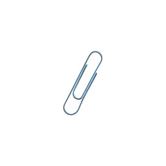 Baby Blue Paperclip, Digital Collage, Full View, Isolated PNG &ndash; Luxury Stationery