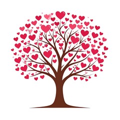 Fototapeta premium Heart Tree - A Symbol of Love and Connection.