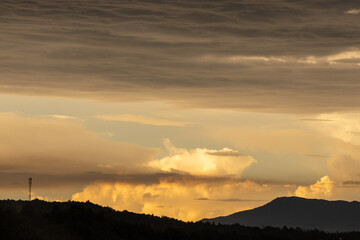sunset in the mountains