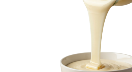 Condensed Milk Pouring into a Bowl 