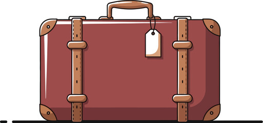 Charming vintage suitcase ready for your next adventure destination travel plans