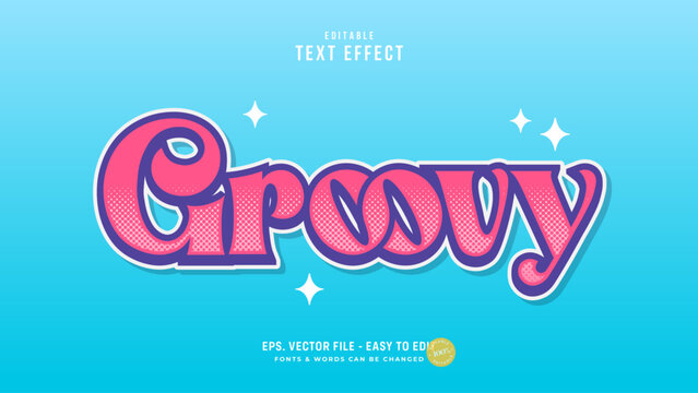 Groovy Retro 70s Bubble Text Effect