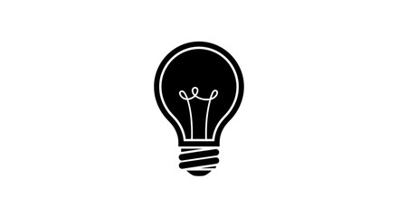Obraz premium Light bulb icon with transparent background