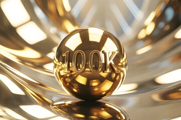 golden ball with 100k