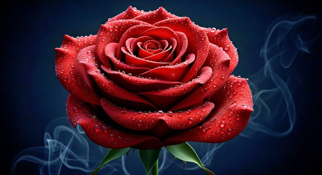 red rose on black background - Powered by Adobe