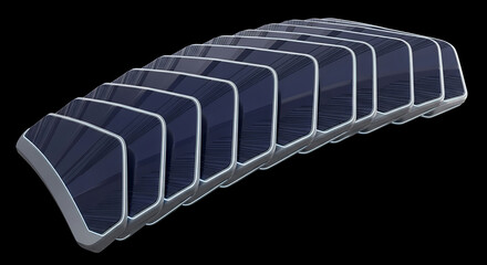 Fototapeta premium Innovative solar panel array design for sustainable energy production and renewable resources integration