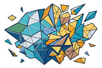 funky crayon doodle geometric shapes pattern icons