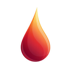 Obraz premium Abstract fiery droplet symbolizing passion and energy with a transparent aura around it